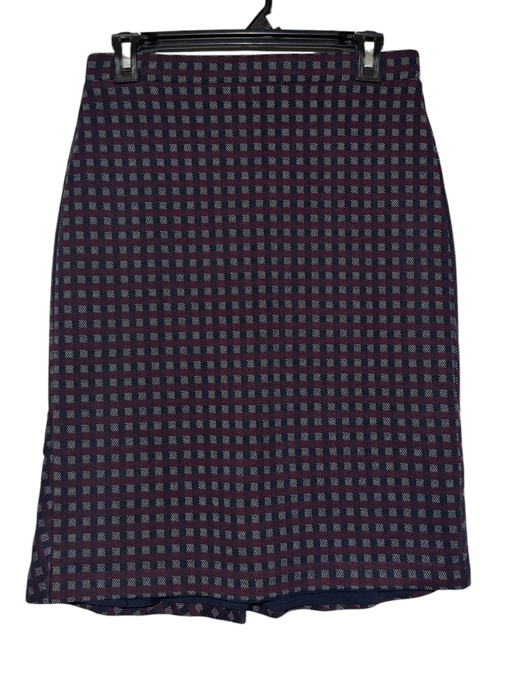 Ann Taylor Plaid Pencil Skirt Size 2 Peplum Office Career Fall Holiday Stretch